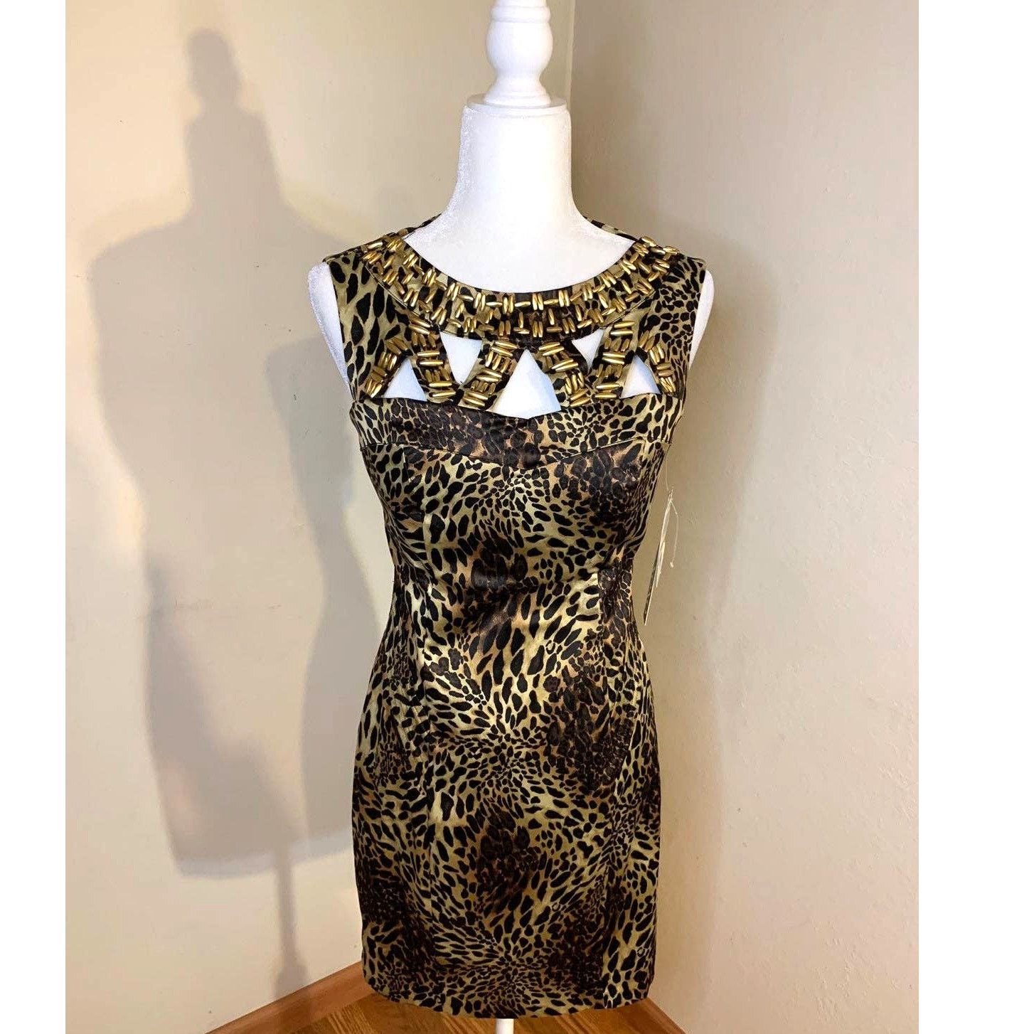 Other XOXO Leopard Dress Women Size 3/4 Mini Dress (NWT) Size S / US 4 / IT 40 - 11 Thumbnail