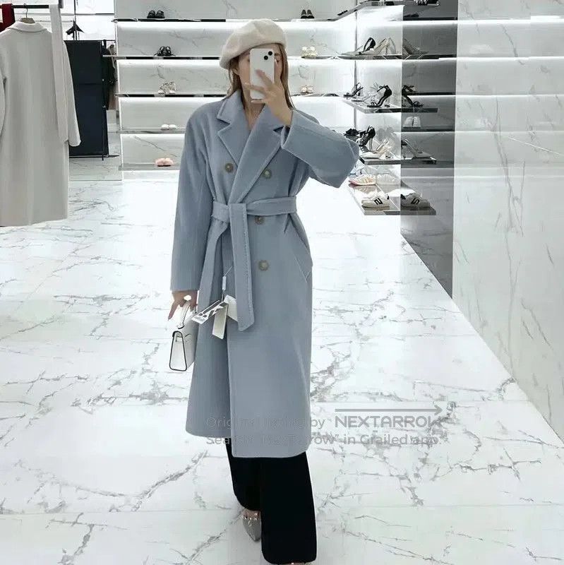 Max Mara MaxMara Blue Cashmere Women's Coat . Size M / US 6-8 / IT 42-44 - 6 Thumbnail