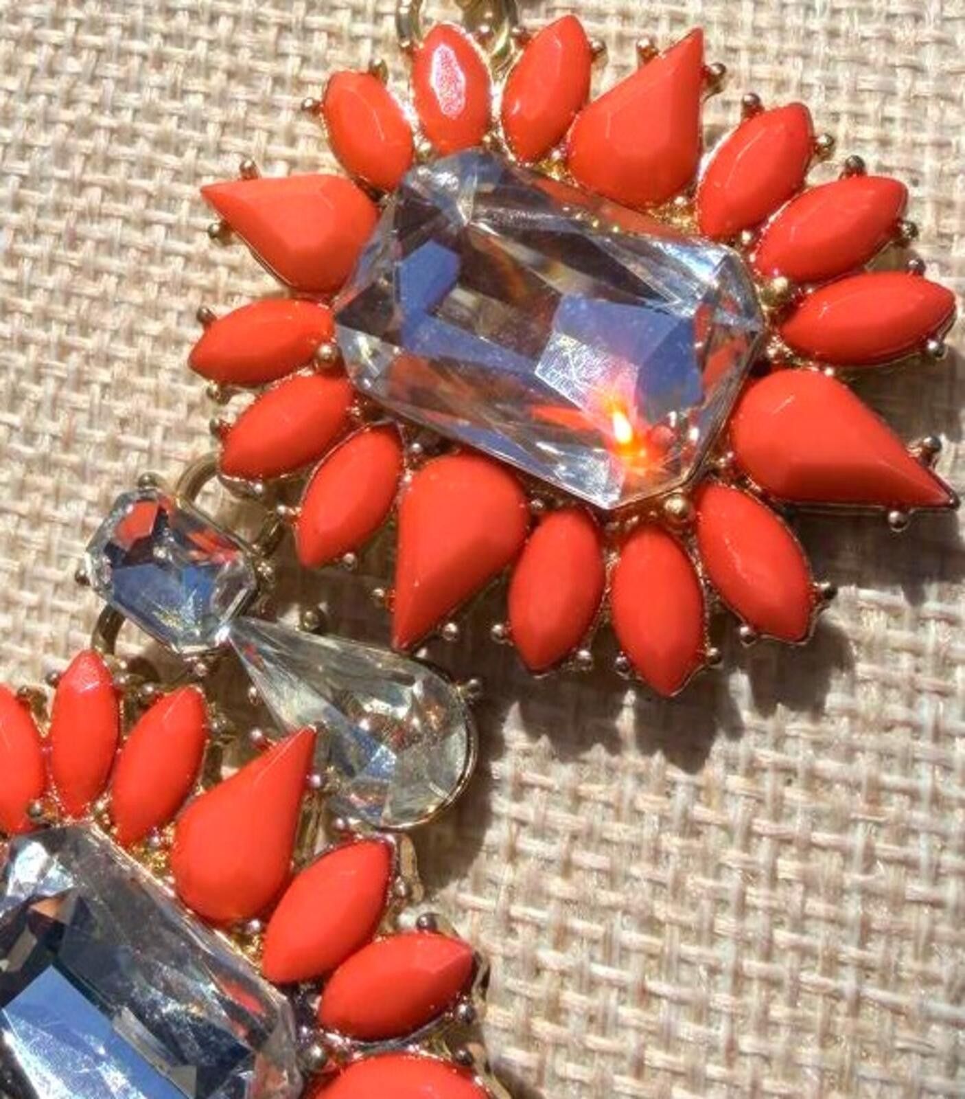 Natasha Zinko Natasha Coral Crystal Statement Necklace Bold Size ONE SIZE - 4 Thumbnail