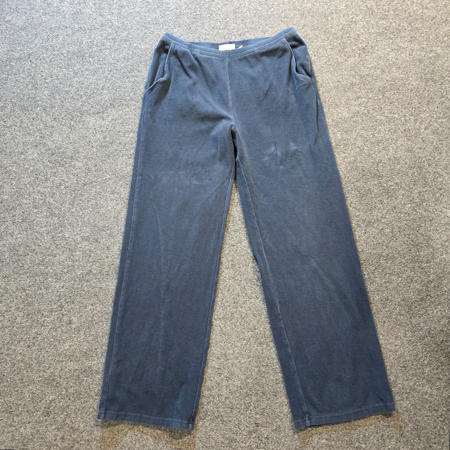 Vintage VINTAGE? (No) LL Bean Pants Womens Medium Blue Perfect Knit Corduroy High Rise Casual Size 32" / US 10 / IT 46 - 2 Thumbnail