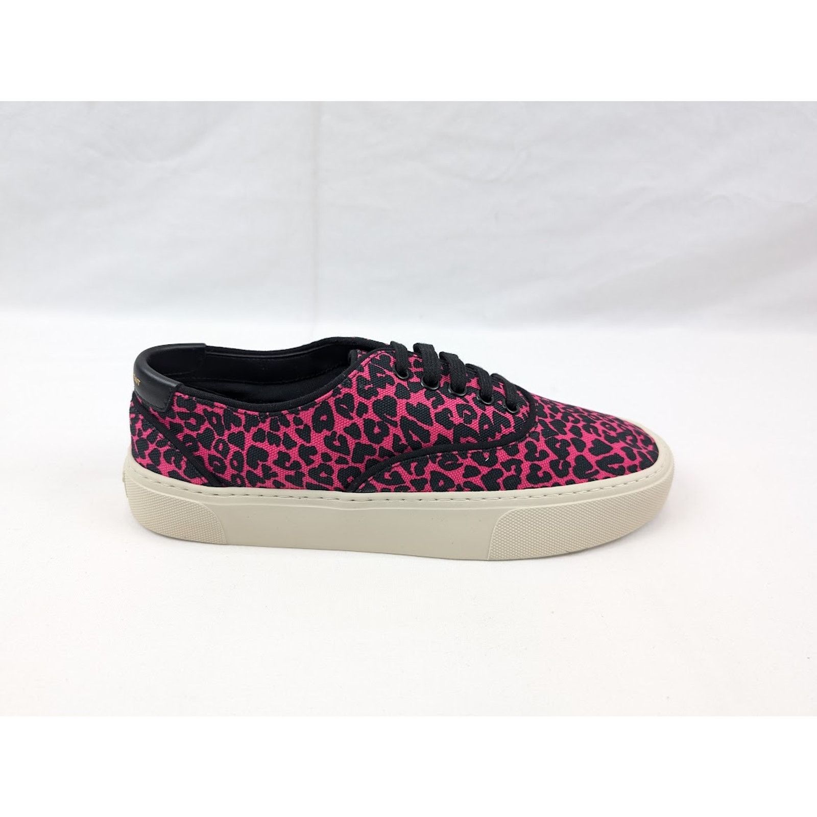 Saint Laurent Paris o1rshd1 Women's Venice Low Top SL Sneakers in Fuxia Nero 41 Size US 11 / IT 41 - 1 Thumbnail