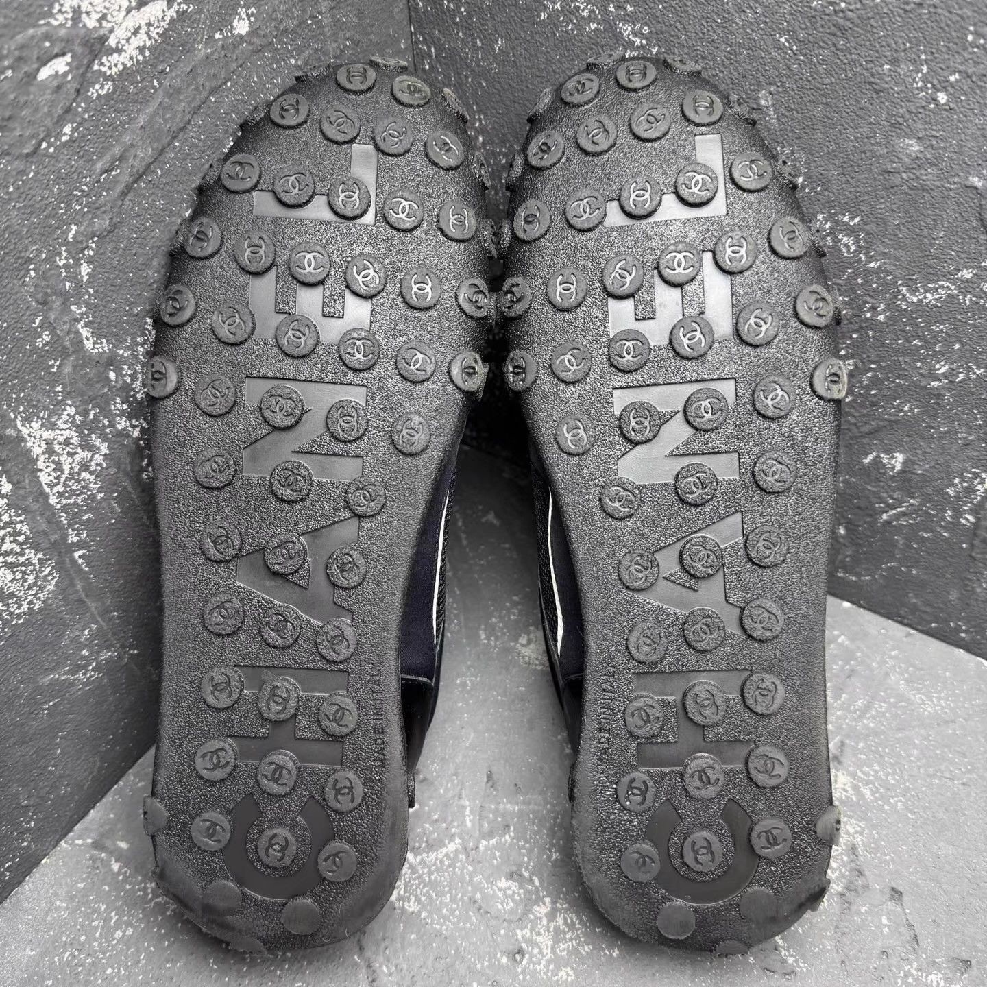 Chanel Chanel Black Sneakers, German Army Trainer style Q10 Size US 6.5 / EU 39-40 - 4 Thumbnail
