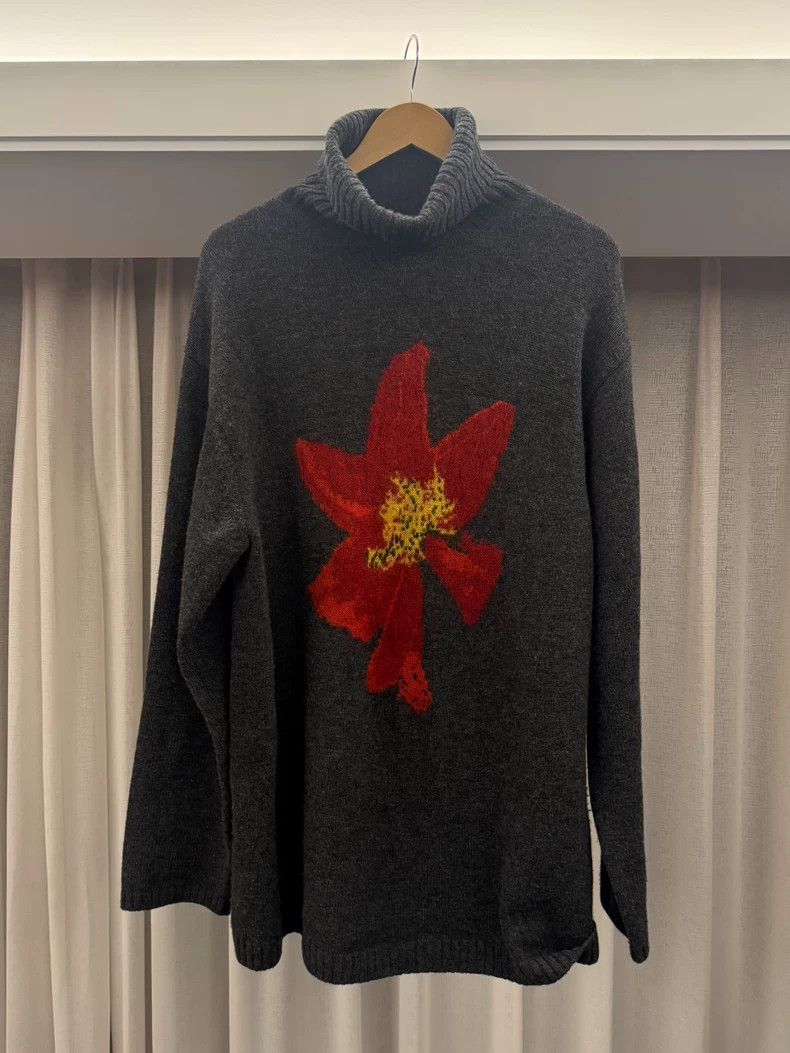 Yohji Yamamoto Yohji Yamamoto Grey Turtleneck Sweater Size US L / EU 52-54 / 3 - 1 Thumbnail
