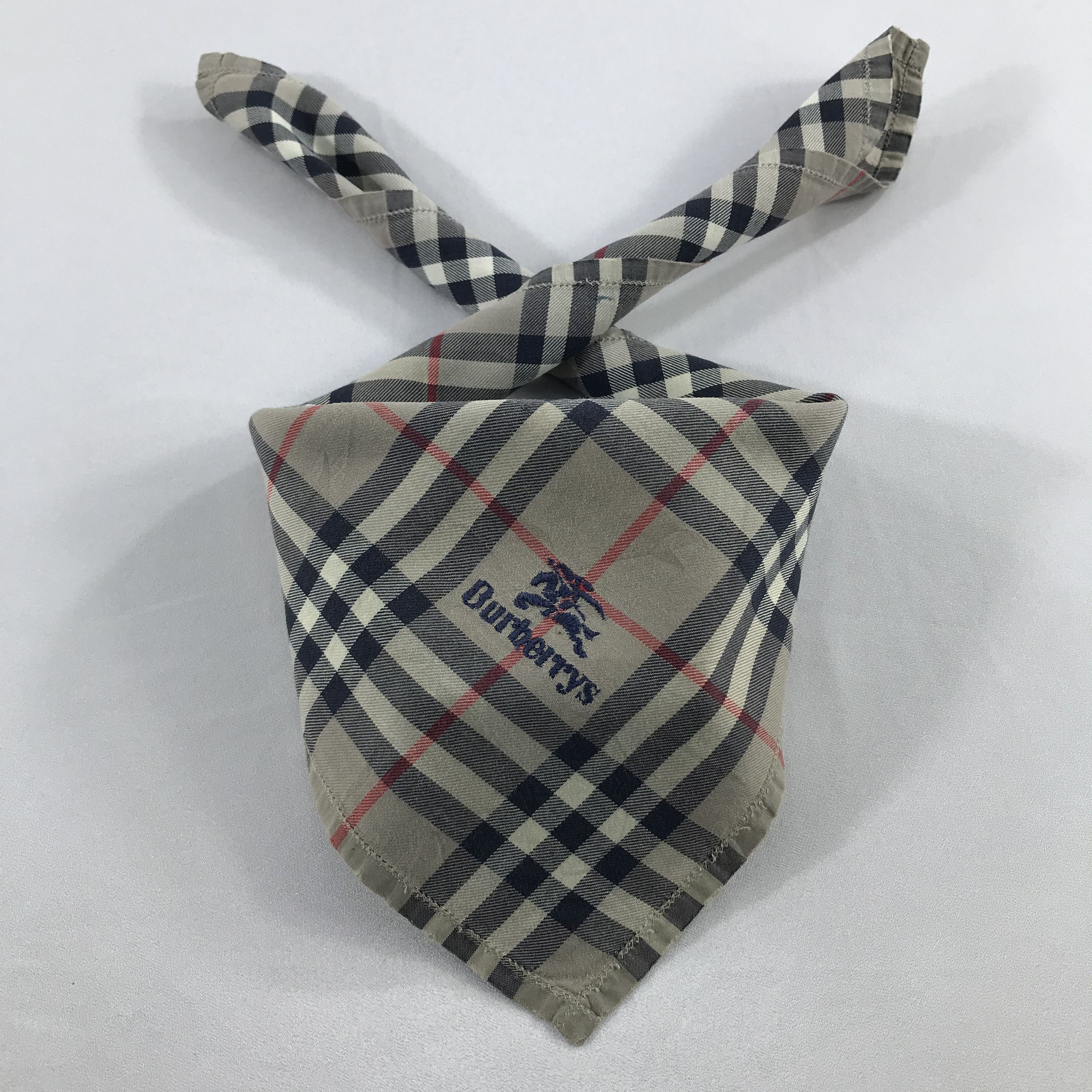 Burberry × Vintage Burberry Bandana / Handkerchief / Neckerchief - S2095 Size ONE SIZE - 3 Thumbnail