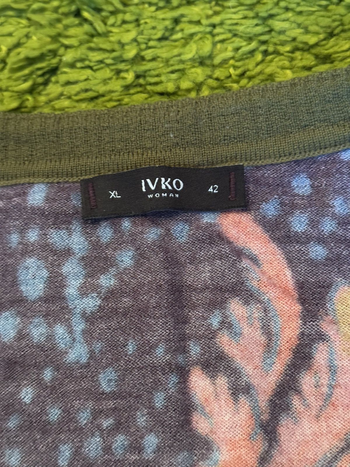 Designer Ivko avant Garde floral pattern 100% wool sweater Size M / US 6-8 / IT 42-44 - 5 Thumbnail