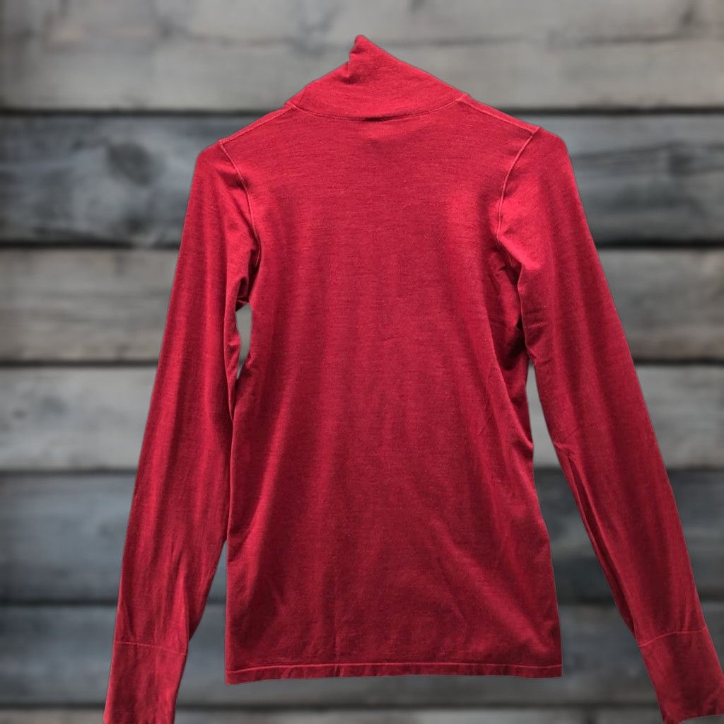 Athleta Athleta Foresthill Ascent Turtleneck Women M Red Solid Wool Nylon Spandex Seamless Long Sleeve Pullover Knit Sweater Size M / US 6-8 / IT 42-44 - 1 Thumbnail