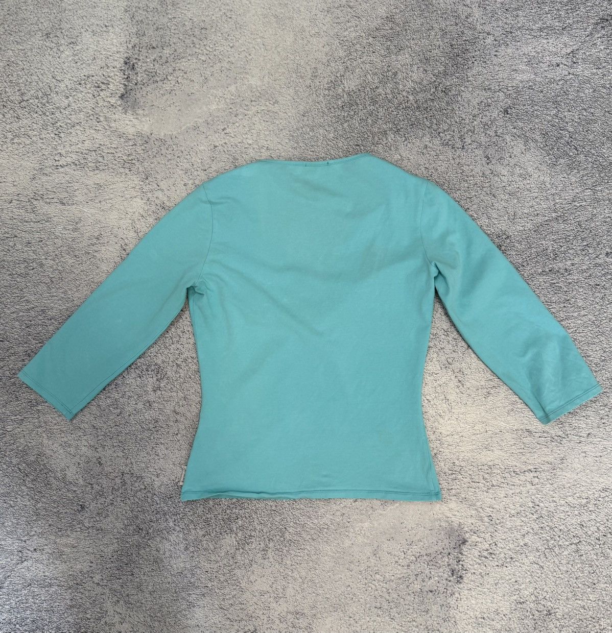 Moncler Moncler Women V Neck Top Turquoise Stretch Long Sleeve L Size L / US 10 / IT 46 - 6 Thumbnail