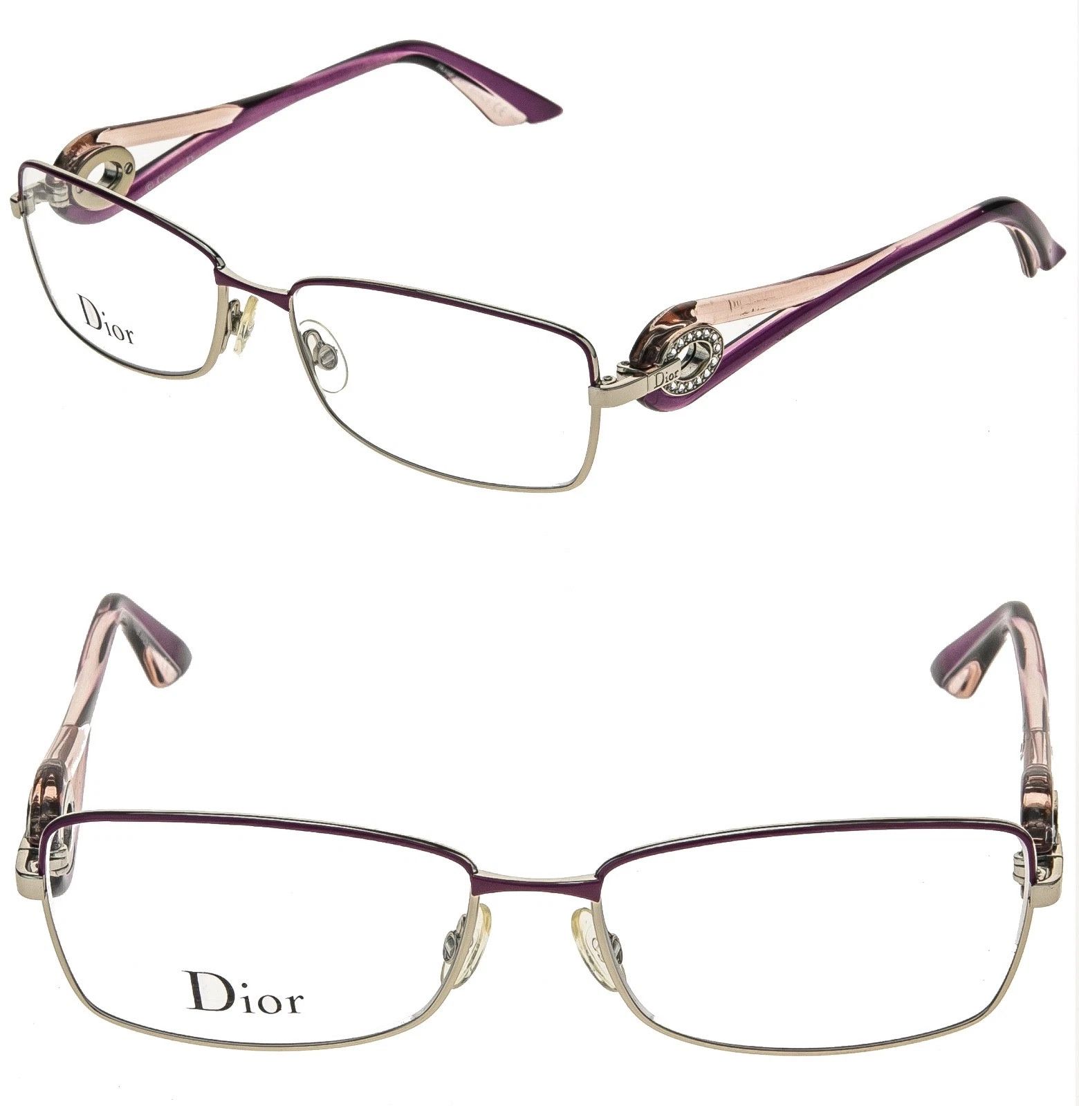 Christian Dior Monsieur CHRISTIAN DIOR CD3754 3754 VOLUTE Silver Square Eyeglasses Size ONE SIZE - 1 Thumbnail