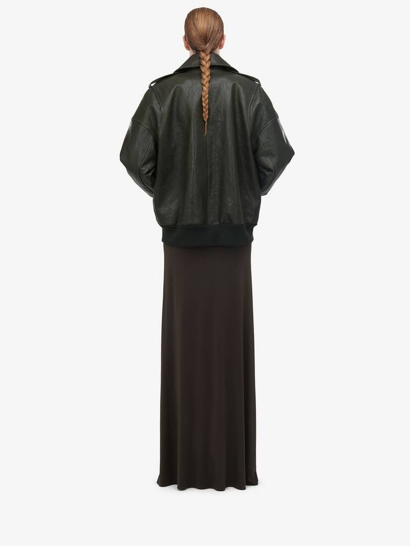 Alexander McQueen o1srvl11e0326 Aviator Bomber Jacket in Green Size M / US 6-8 / IT 42-44 - 5 Thumbnail