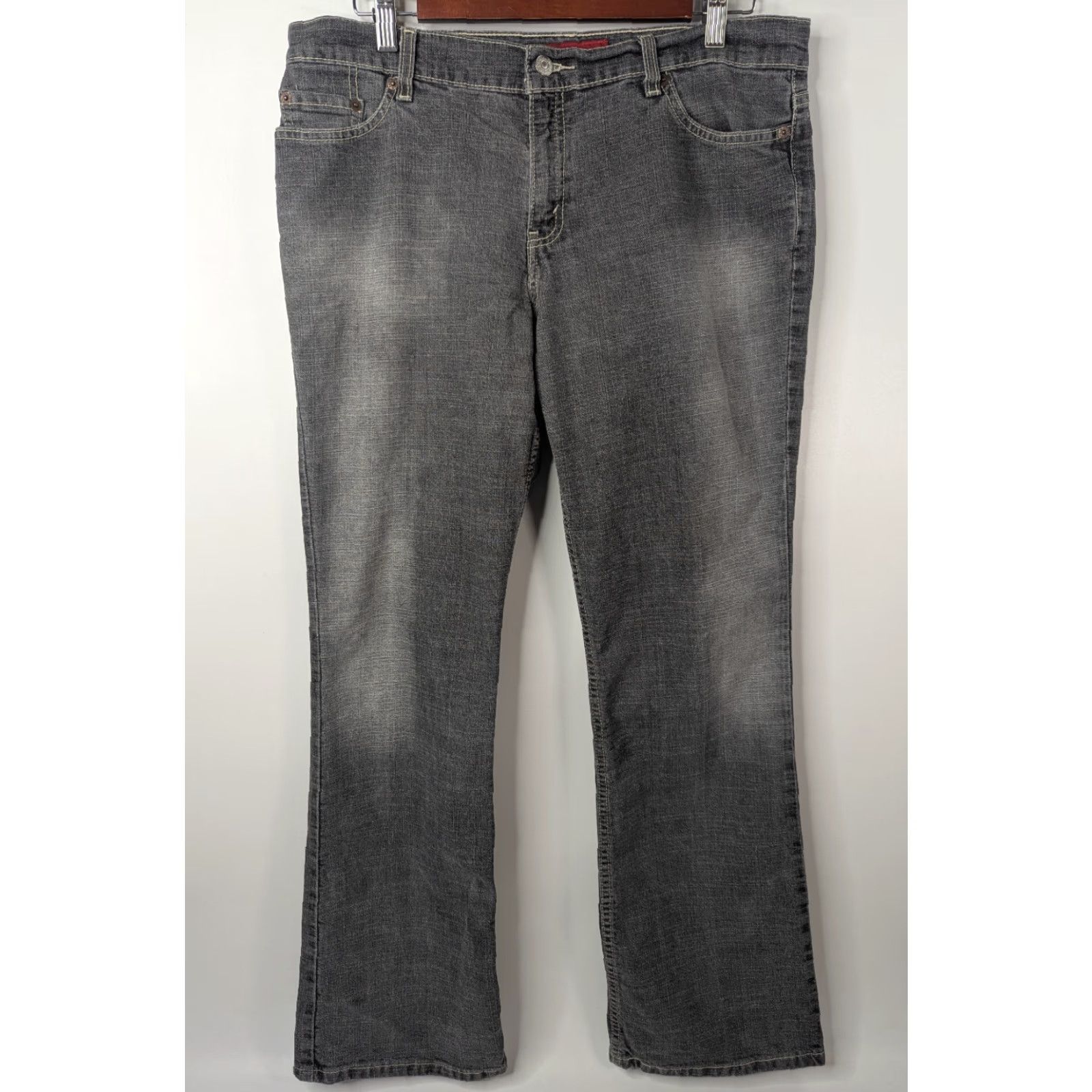 Levi's VINTAGE Levi's 518 Jeans Bootcut Regular Women Size 13 JR M Grey Faded Comfort Stretch denim Size 34" / US 12 / IT 48 - 2 Thumbnail
