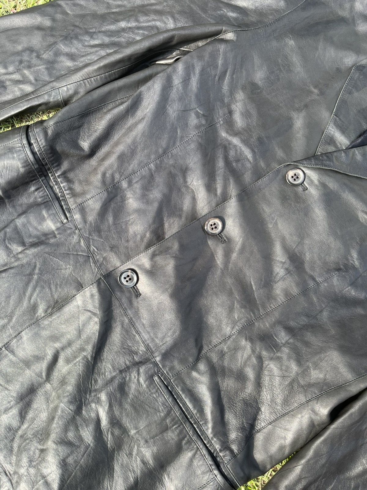 Giorgio Armani Vintage Giorgio Armani Leather Jacket Size US L / EU 52-54 / 3 - 5 Thumbnail