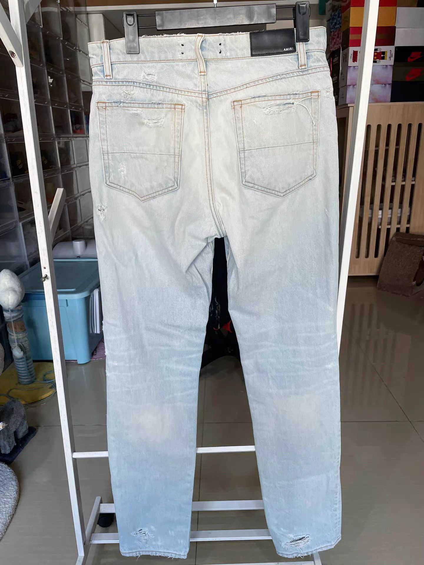 Amiri Amiri Blue Distressed Jeans Size 30 Size US 30 / EU 46 - 2 Thumbnail