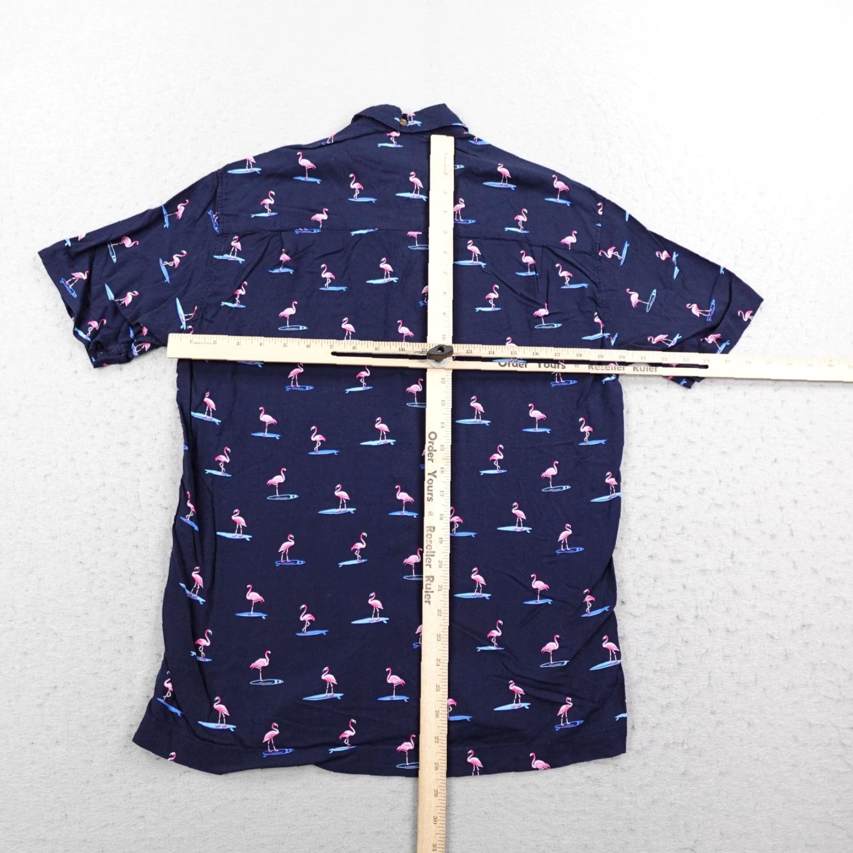 Vintage Kenny Flowers Shirt Mens Medium Blue Flamingo Hawaiian Aloha Button Up Camp Size US M / EU 48-50 / 2 - 6 Thumbnail