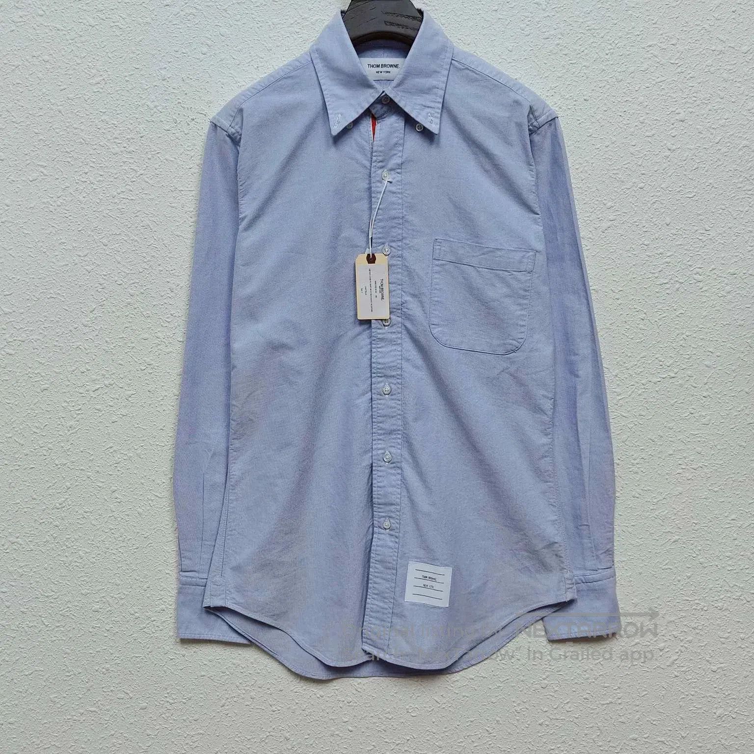 Thom Browne TB Thom Browne Light Blue Oxford Shirt. Size US S / EU 44-46 / 1 - 1 Thumbnail