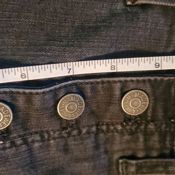Madewell Madewell 10" High Rise Skinny Raw Edge Botton Fly Black Fros Size 27" / US 4 / IT 40 - 10 Thumbnail