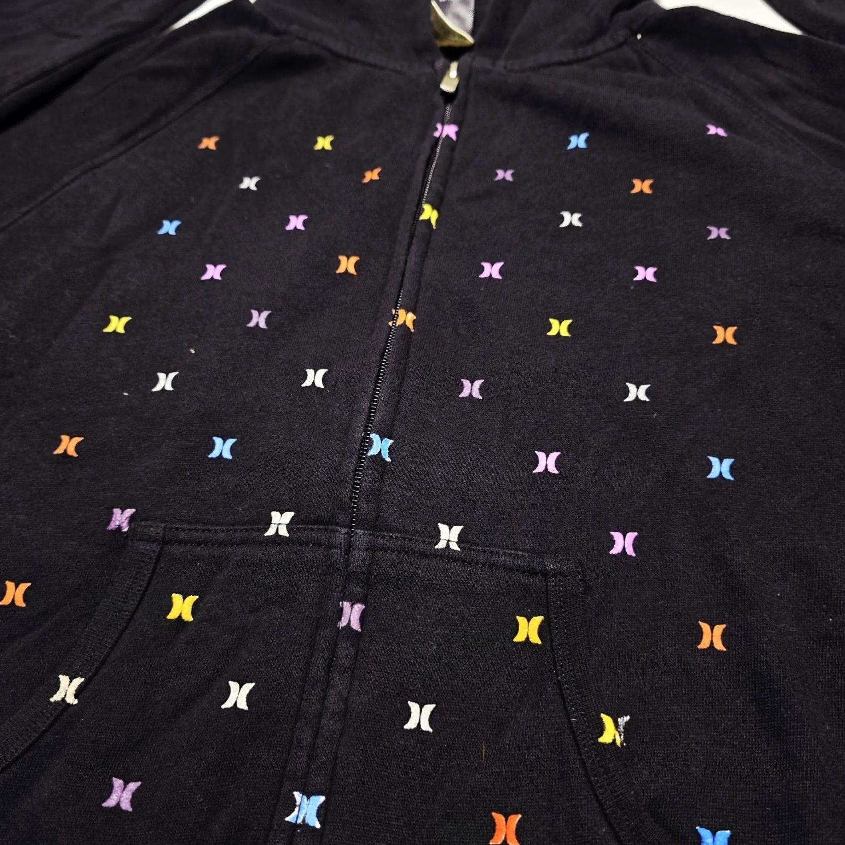Hurley Hurley Worldwide Hoodie Women S Sweatshirt Black Aop Graphic Full-Zip Size S / US 4 / IT 40 - 2 Thumbnail