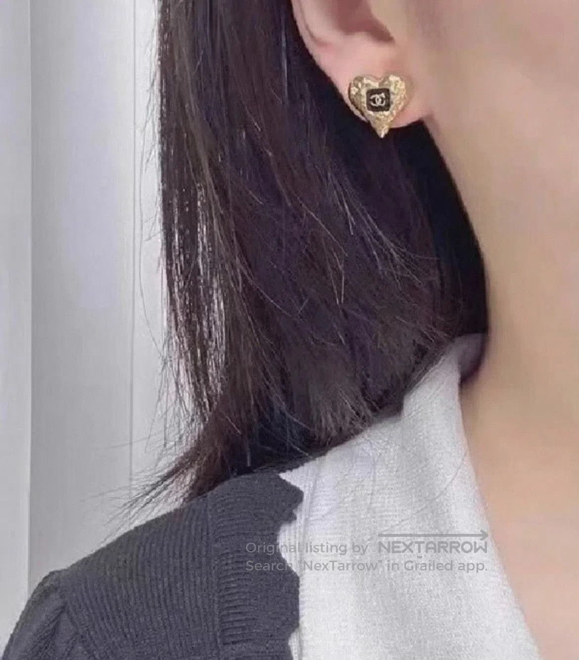 Chanel CHANEL 24V Lava Enamel Heart Earrings. Size ONE SIZE - 3 Thumbnail