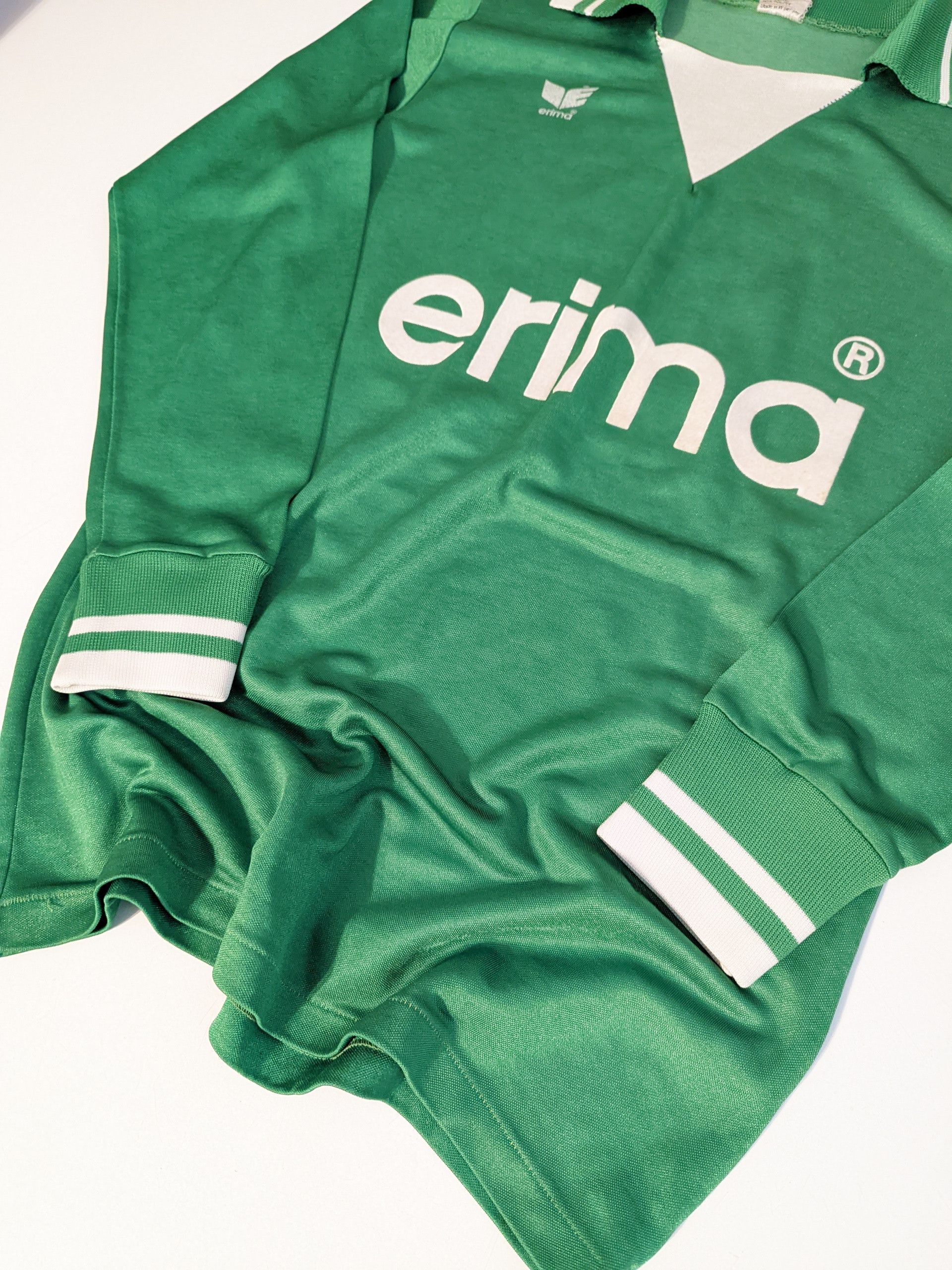 Erima Erima Vintage Football Shirt #11 Green West Germany 80s Size US S / EU 44-46 / 1 - 2 Thumbnail