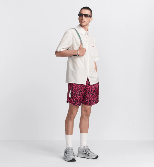 Dior o1w1db10525 483C10 Italic Short in Black/Red Size US 32 / EU 48 - 4 Thumbnail