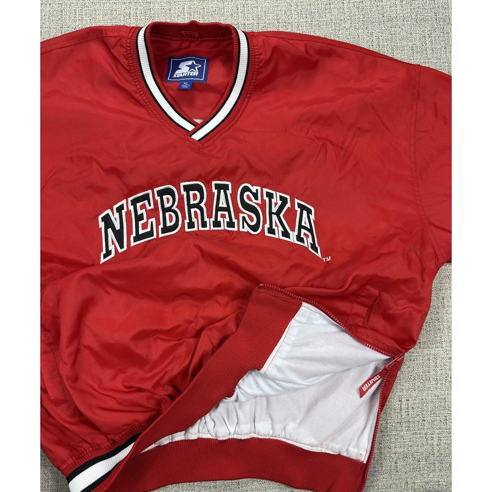 Starter Nebraska Cornhuskers Jacket Mens XL Starter 90s Waterproof Size US XL / EU 56 / 4 - 8 Thumbnail