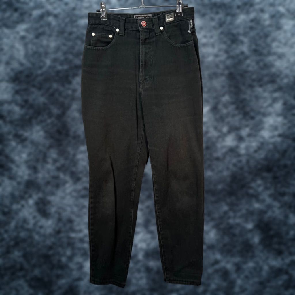 Versace Jeans Couture VINTAGE Versace Jeans Couture Womens 44 Black High-Waisted Denim Jeans Size 30" / US 8 / IT 44 - 1 Thumbnail