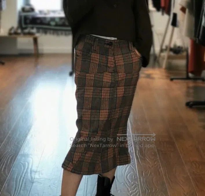 Junya Watanabe Junya Watanabe size M Fishtail checkered skirt Size 23" - 8 Thumbnail