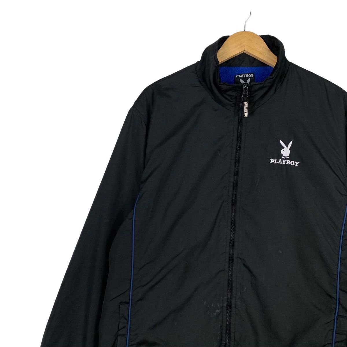 Playboy PLAYBOY Blue Fleece Lined Big Logo Light Jacket #1170-C54 Size US L / EU 52-54 / 3 - 6 Thumbnail