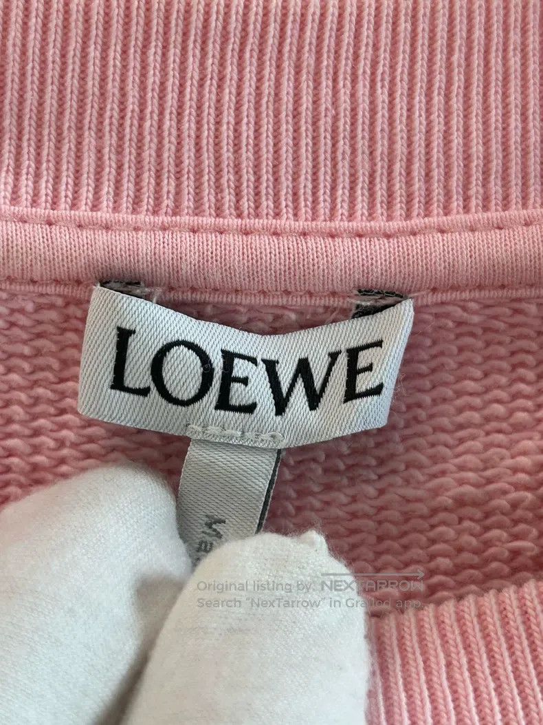 Loewe LOEWE Letter Embroidered Sweatshirt, Pink Size M / US 6-8 / IT 42-44 - 3 Thumbnail