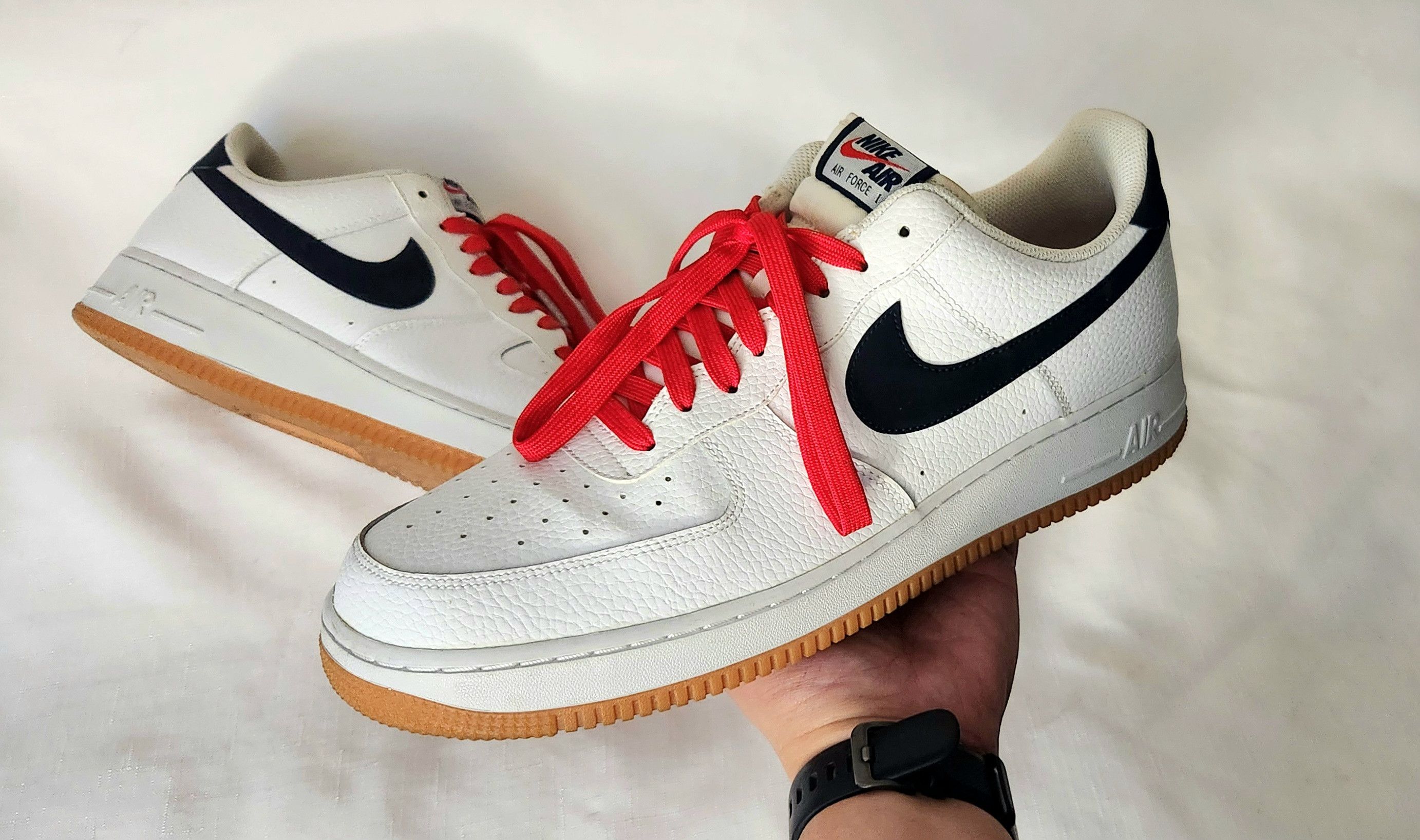 Nike Nike Air Force 1 Low '07 White Obsidian CI0057-100 SZ 13 Size US 13 / EU 46 - 1 Thumbnail
