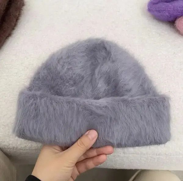 Japanese Brand Hirose x Etou Fashion Fluffy Rabbit Fur Beanie Hat Size ONE SIZE - 6 Thumbnail