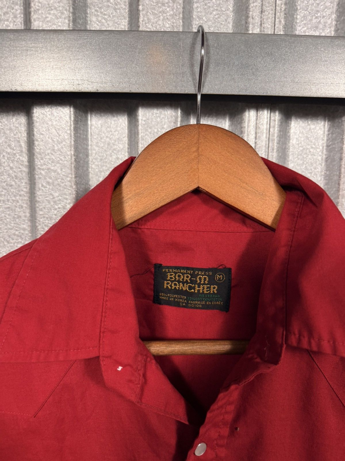 Other 70s Vintage Bar Rancher Western Pearl Snap Red Cowboy Shirt Size US M / EU 48-50 / 2 - 7 Thumbnail