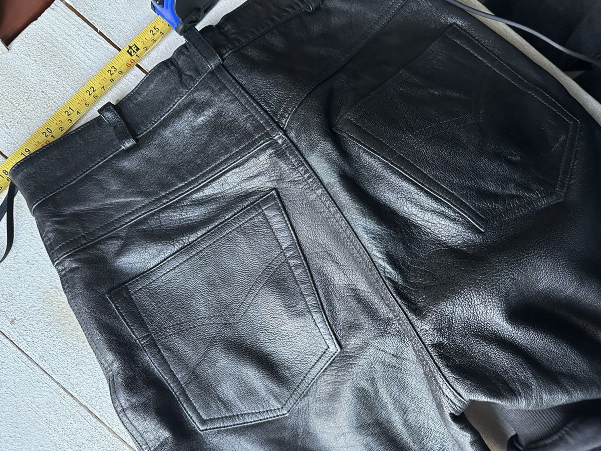 Leather 🚨GRAIL LEATHER PANTS RACING VNTG Cowboy Biker Leather Pants Size US 30 / EU 46 - 10 Thumbnail