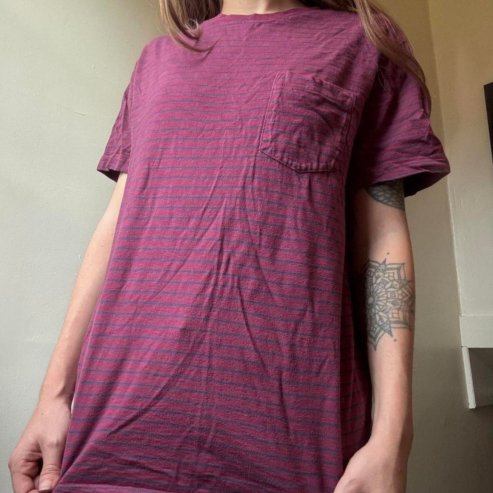 J.Crew J. Crew Striped Pocket Tee Small Cotton Casual Tomboy Size S / US 4 / IT 40 - 2 Thumbnail