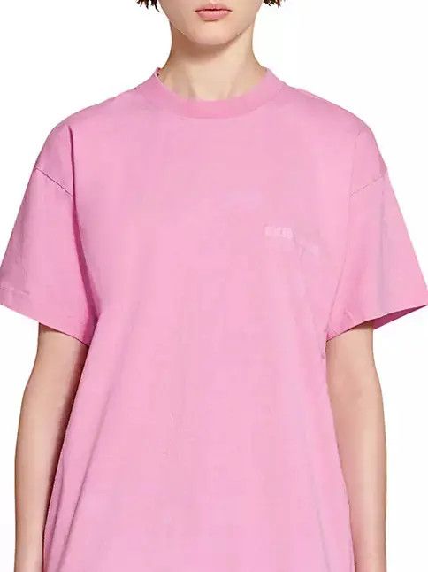 Balenciaga o1bcso1str1224 Turn Medium Fit T-Shirt in Pink Size XL / US 12-14 / IT 48-50 - 7 Thumbnail