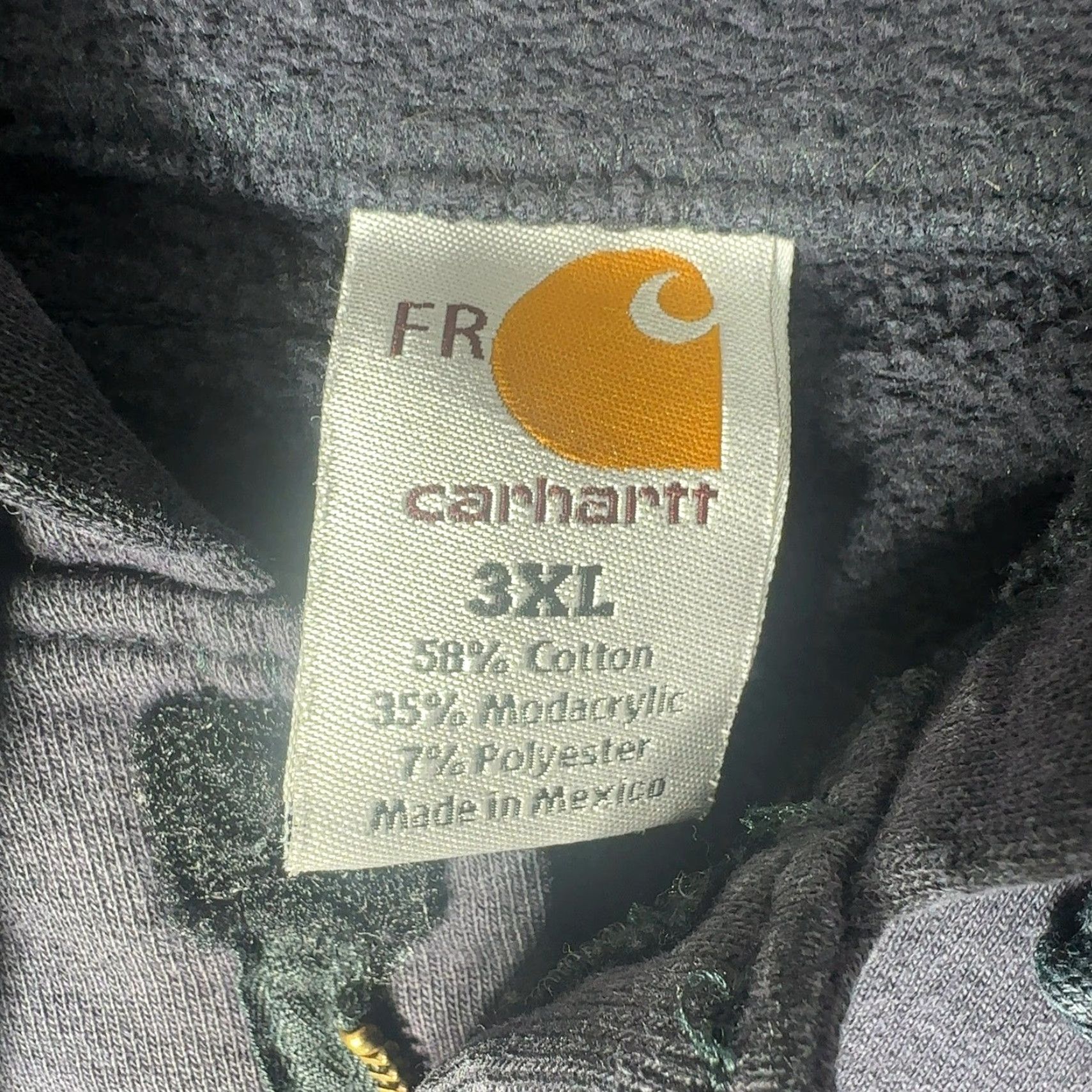 Carhartt VINTAGE Carhartt FR Full Zip Hoodie Mens 3XL Black Workwear Sweatshirt Size US XXL / EU 58 / 5 - 3 Thumbnail