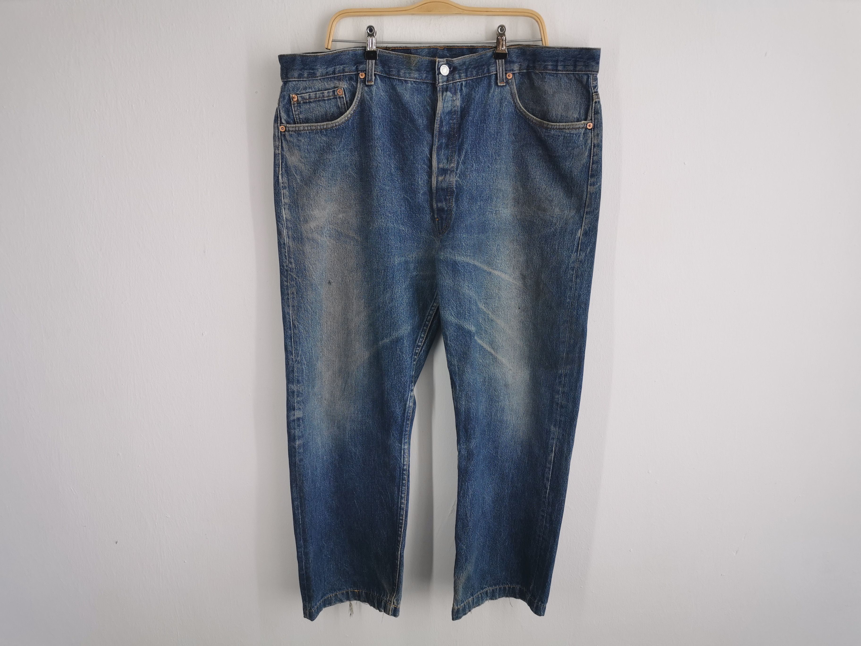 Levi's Distressed Vintage 90s Levis Lot 501 Denim Made In Japan Size US 41 - 2 Thumbnail