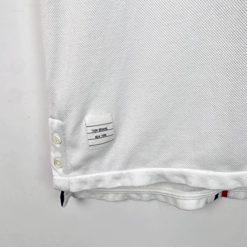 Thom Browne Thom Browne Size 38 White striped cotton short-sleeved T-s Size US XXS / EU 40 - 4 Thumbnail
