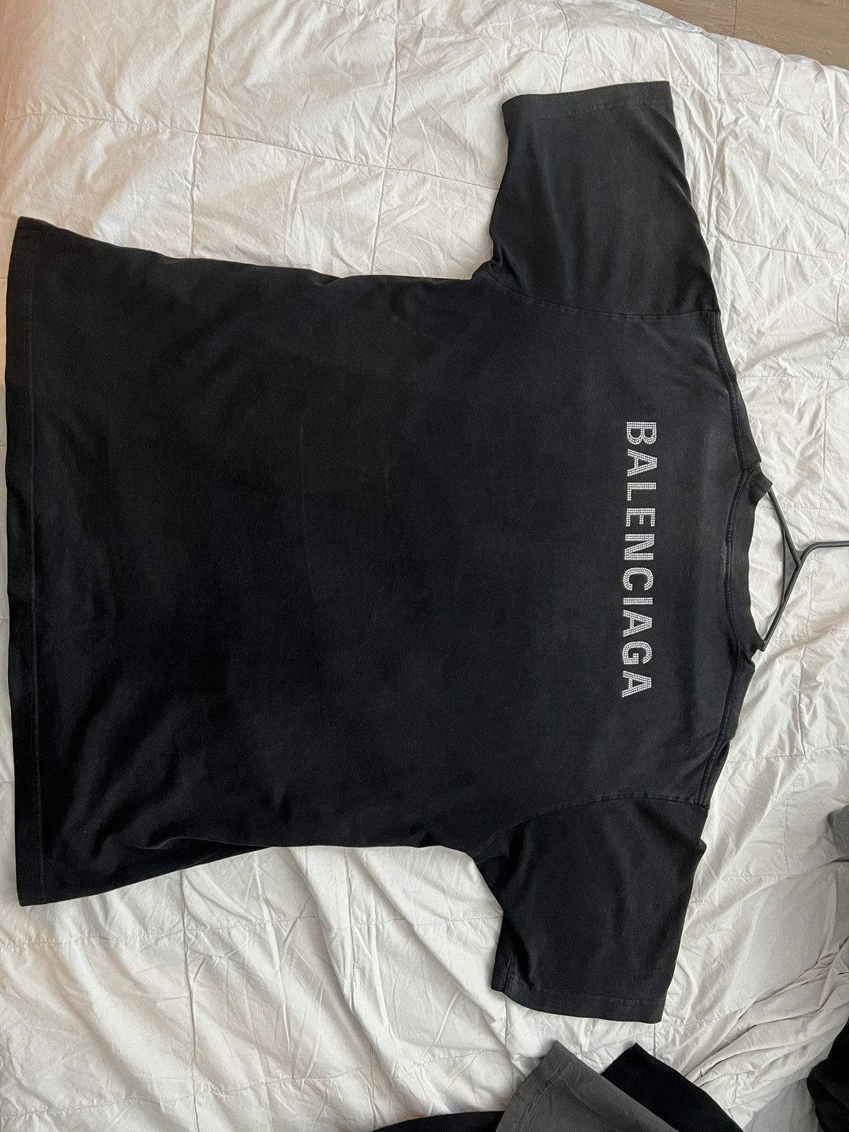 Balenciaga Balenciaga Rhinestone Studded Black T Shirt Size US XL / EU 56 / 4 - 1 Thumbnail