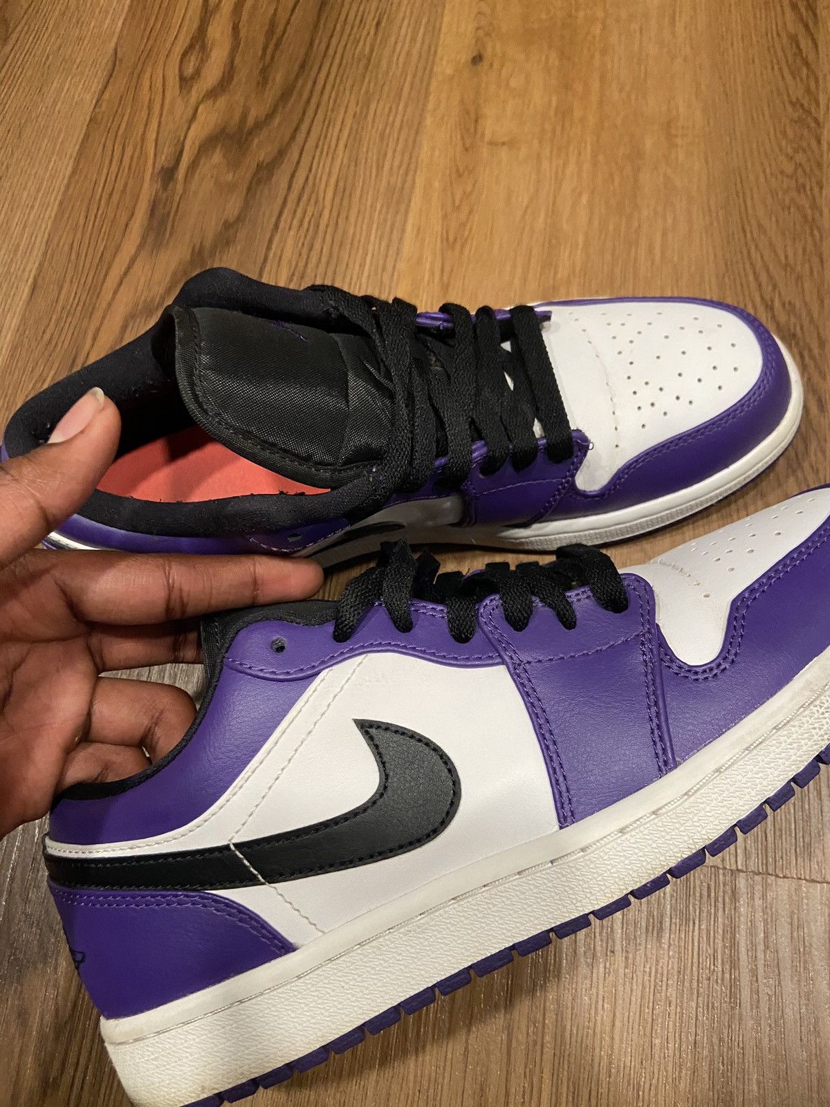 Jordan Brand × Nike Jordan 1 Low Court Purple White Size US 8.5 / EU 41-42 - 5 Thumbnail