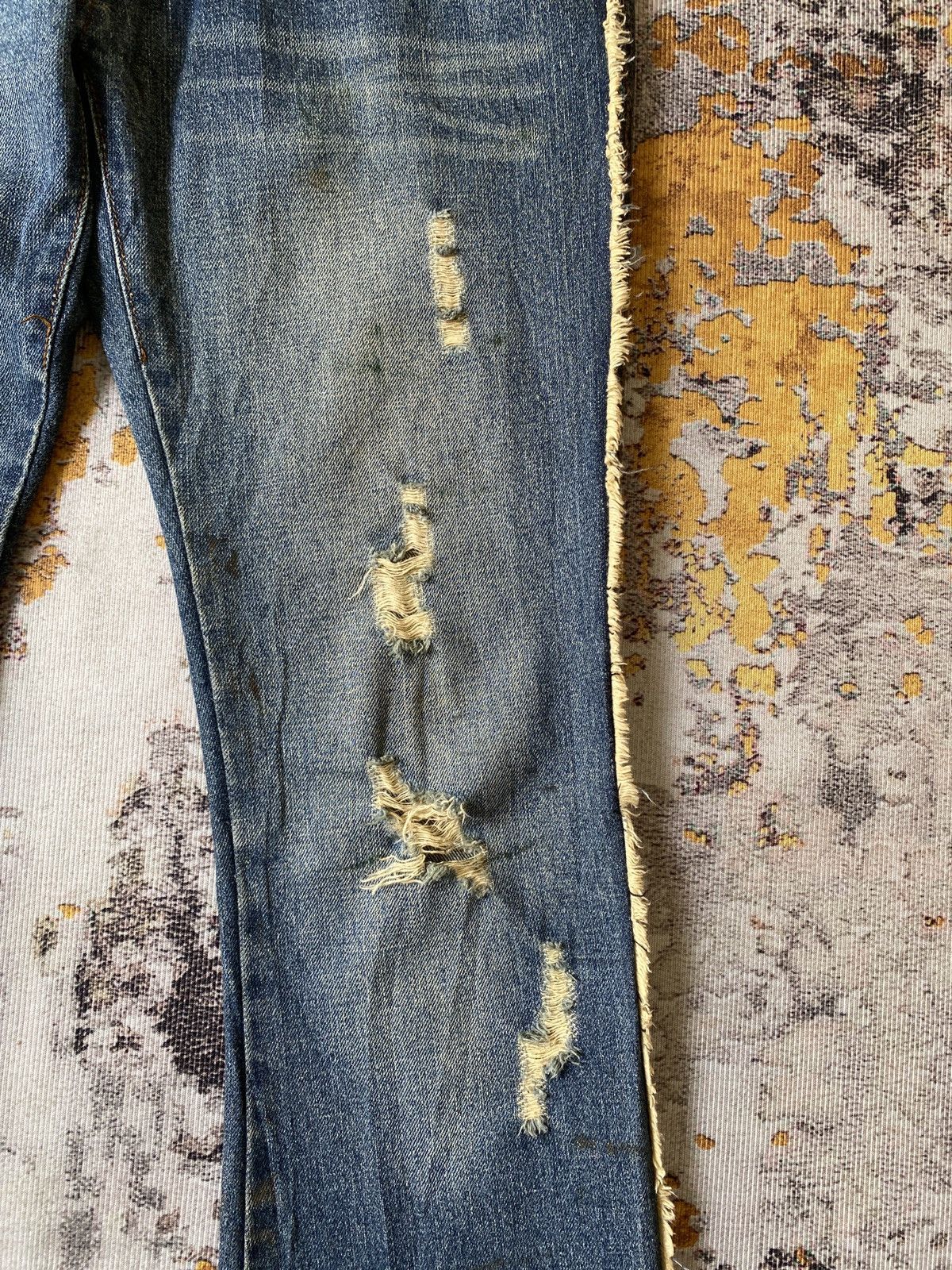Japanese Brand Philodox Distressed Flare Denim Size US 31 - 7 Thumbnail