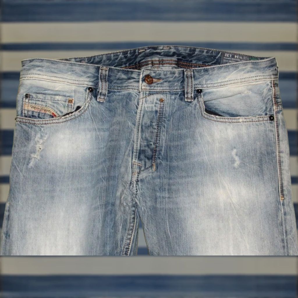 Diesel DIESEL Safado Denim Jeans Button Fly Slim Fit 34 x 32 Men Blue 34x32 Mens Jeans Size US 34 / EU 50 - 1 Thumbnail