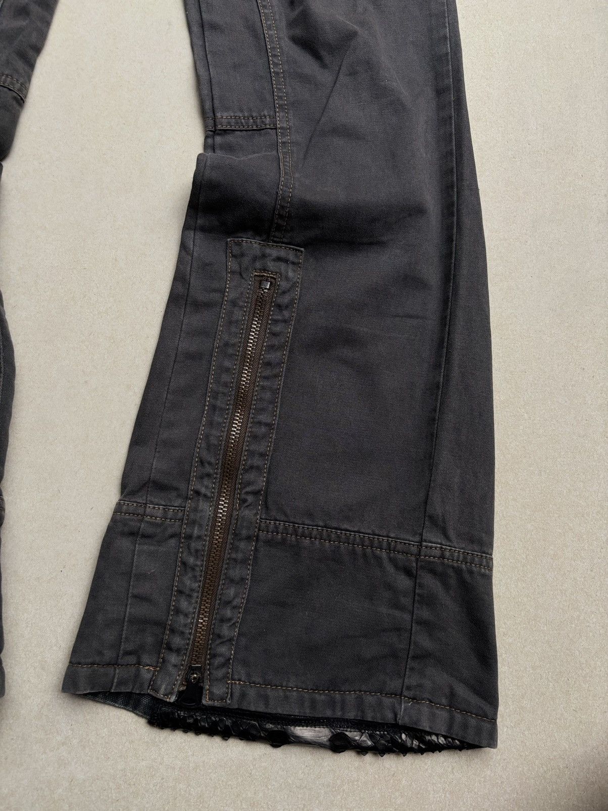 Tete Homme ЖИЗНЬ lace up flare cargo pants Size US 29 - 4 Thumbnail