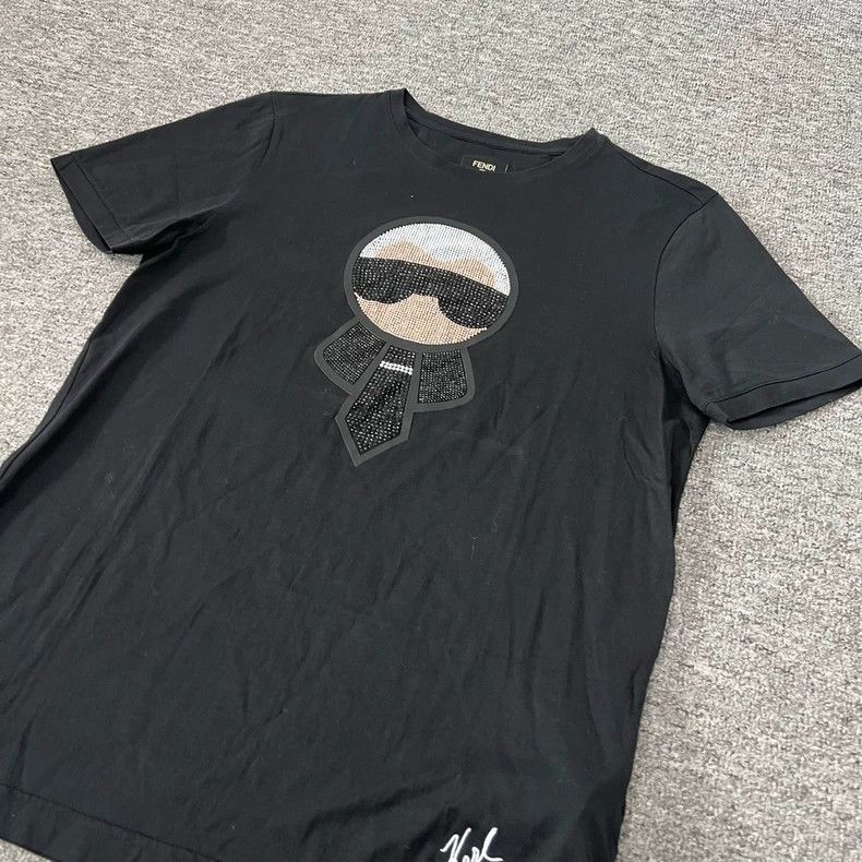 Fendi Fendi Logo Short Sleeve TShirt Size US L / EU 52-54 / 3 - 3 Thumbnail