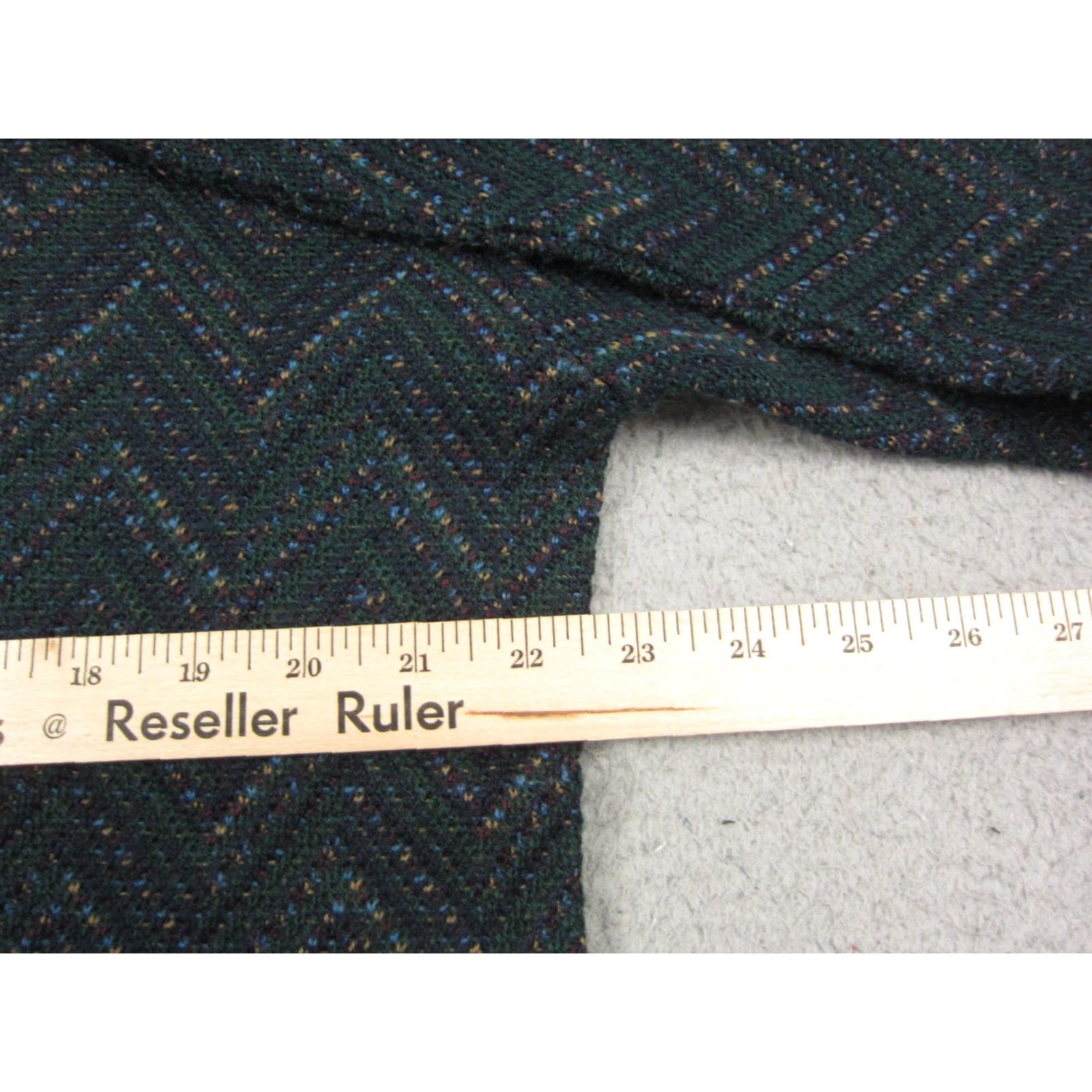 Vintage VINTAGE Library Sweater Mens L Green Chevron Wool Blend Pullover 90s Knit Crew Neck Long Sleeve Size US L / EU 52-54 / 3 - 6 Thumbnail