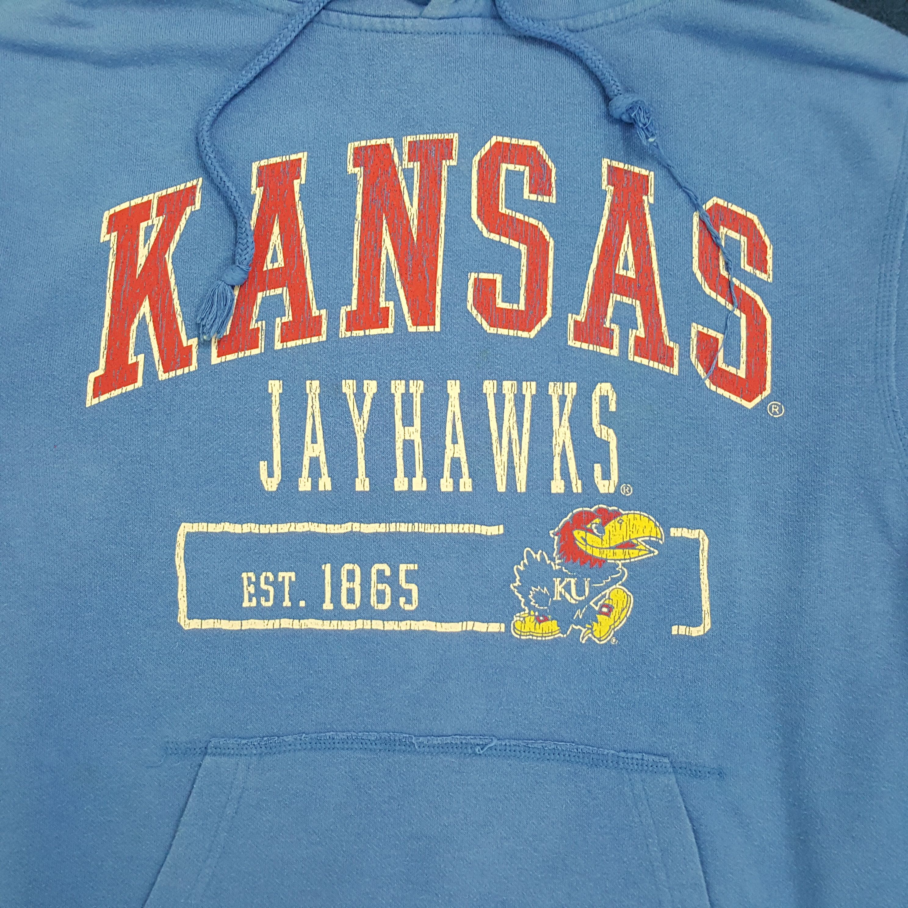 NBA × Vintage Vintage Kansas Jayhawks NFL American Basketball Team Hoodie Size US M / EU 48-50 / 2 - 2 Thumbnail