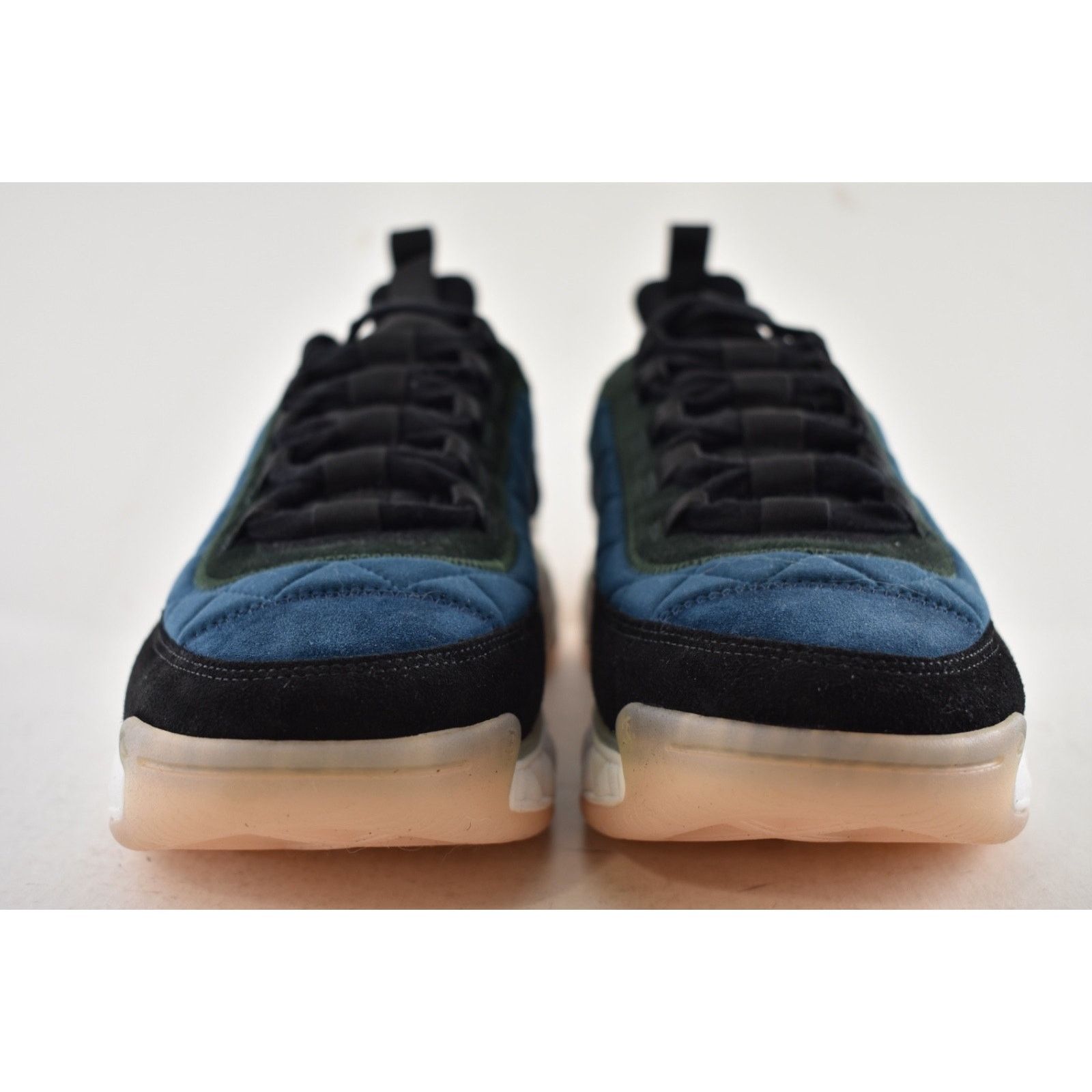 Chanel Mens Blue Green White Black CC Logo Low Top Trainer Sneaker Size US 11 / EU 44 - 8 Thumbnail