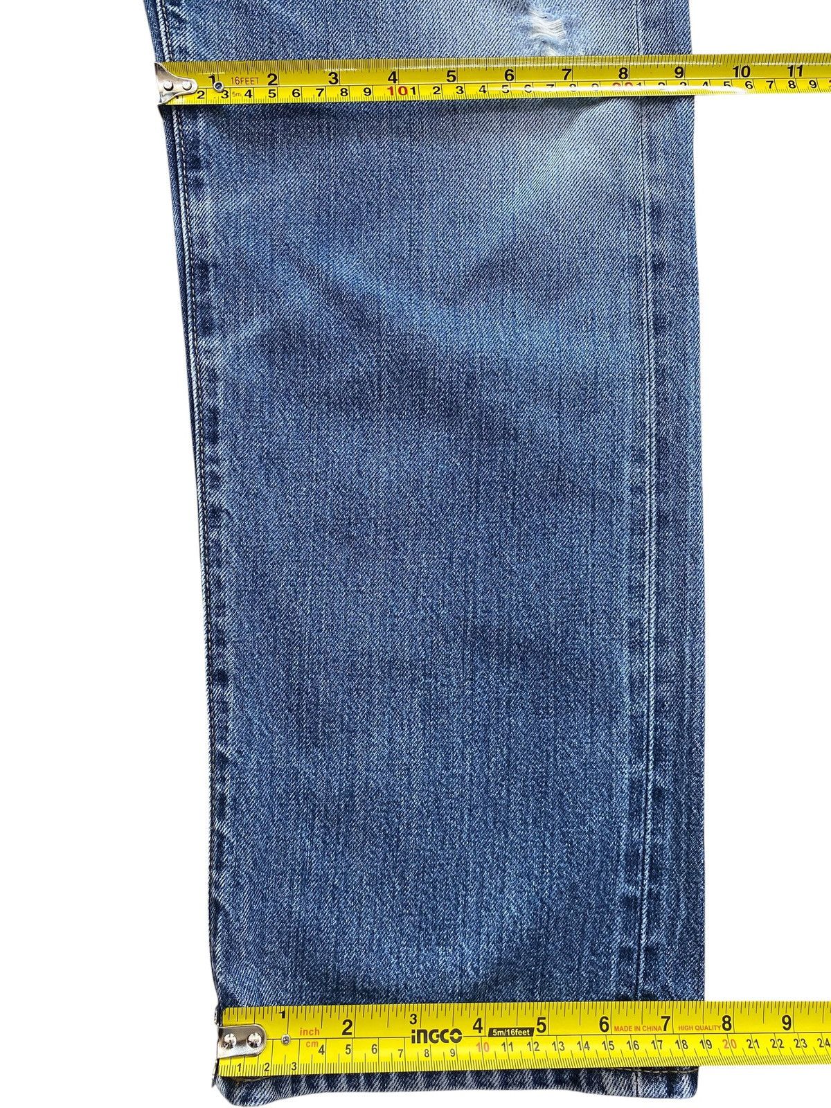 Uniqlo Uniqlo X Selvedge Faded Wash Ripped Style Straight Leg Jeans Size US 36 / EU 52 - 9 Thumbnail