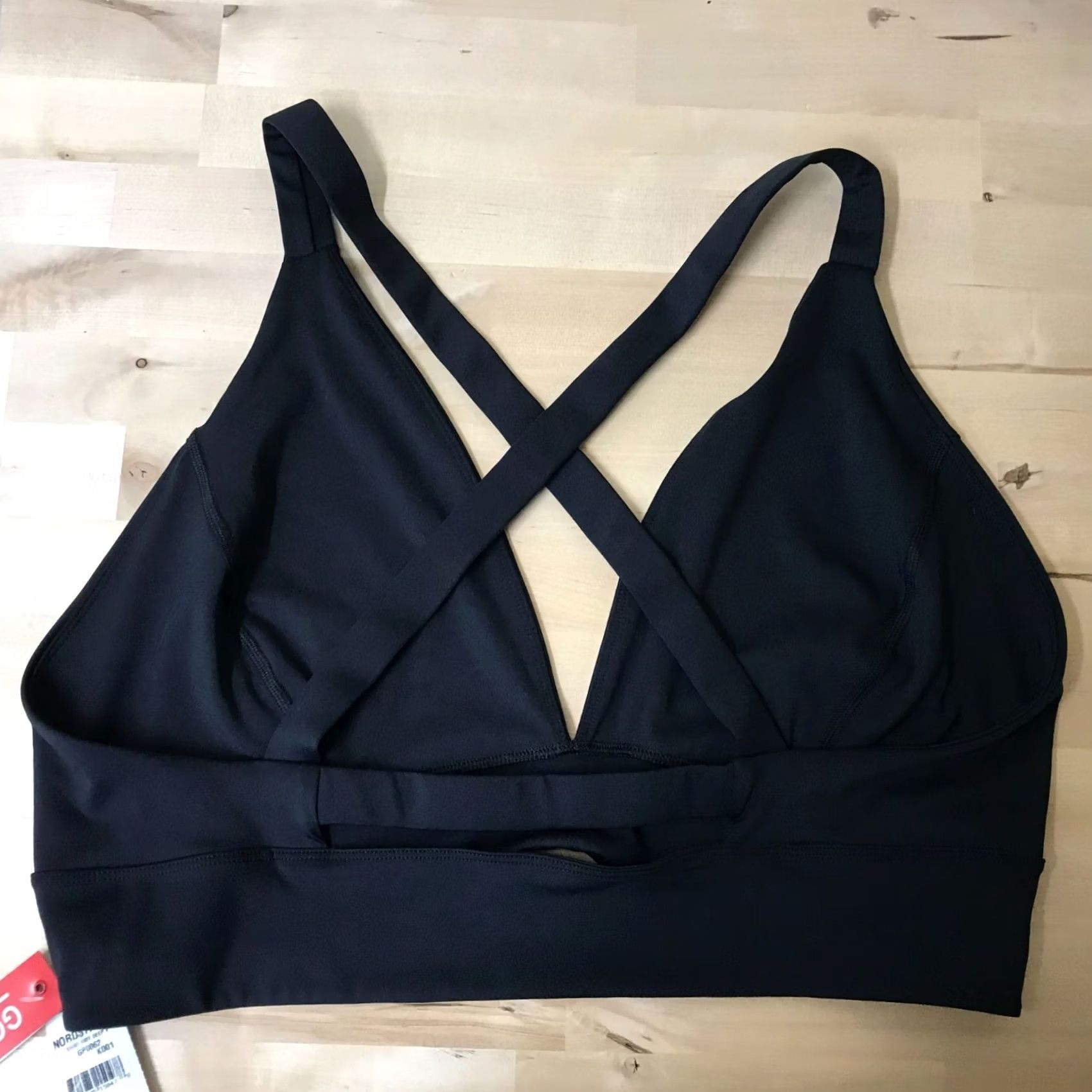 Good American GOOD AMERICAN Womens 5 Black KNIT DEEP V WIRELESS SWIM BIKINI TOP Size S / US 4 / IT 40 - 5 Thumbnail