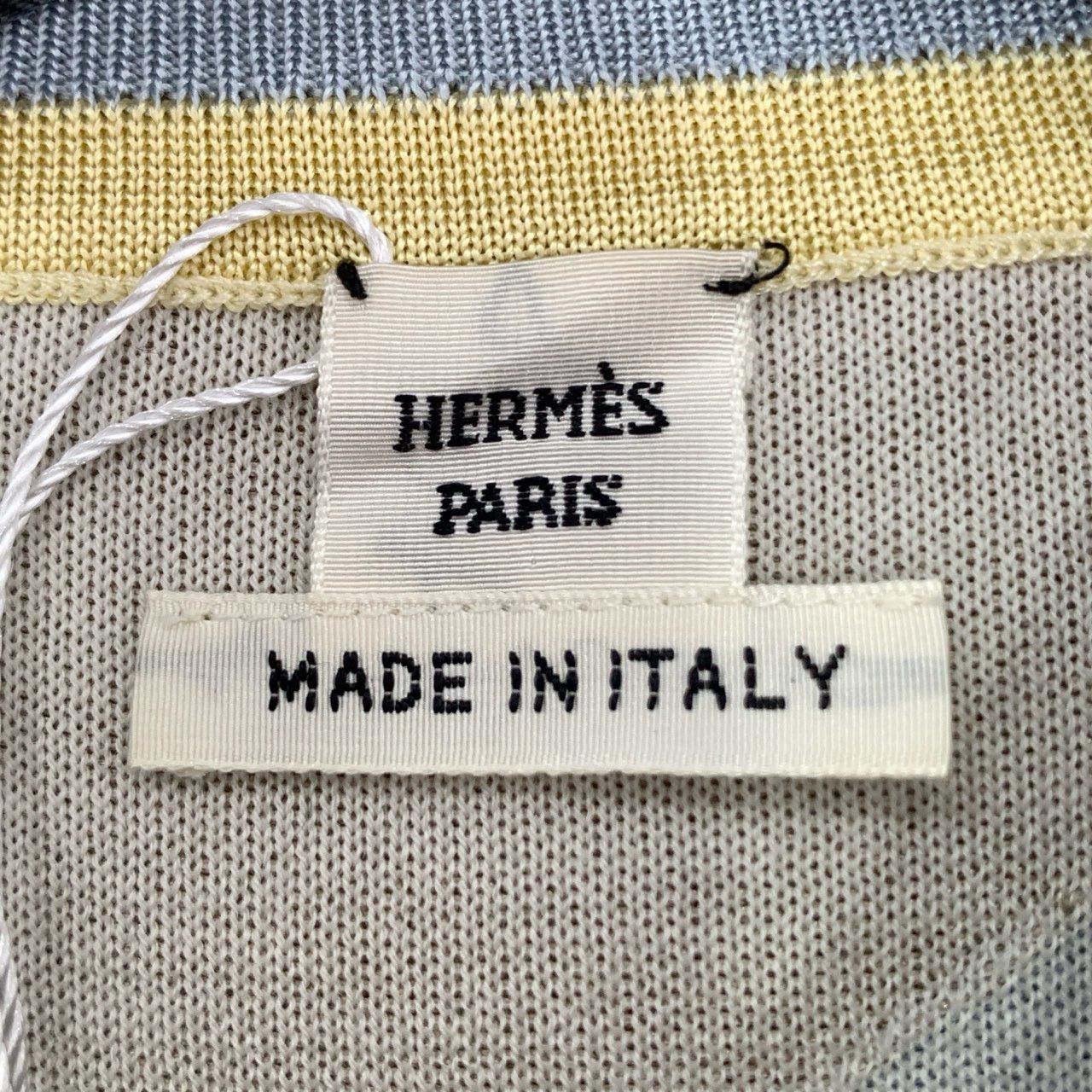 Hermes Hermès Chain Pattern Print Cashmere-Silk Short-Sleeve Shirts Size XXS / US 00 / IT 34 - 5 Thumbnail