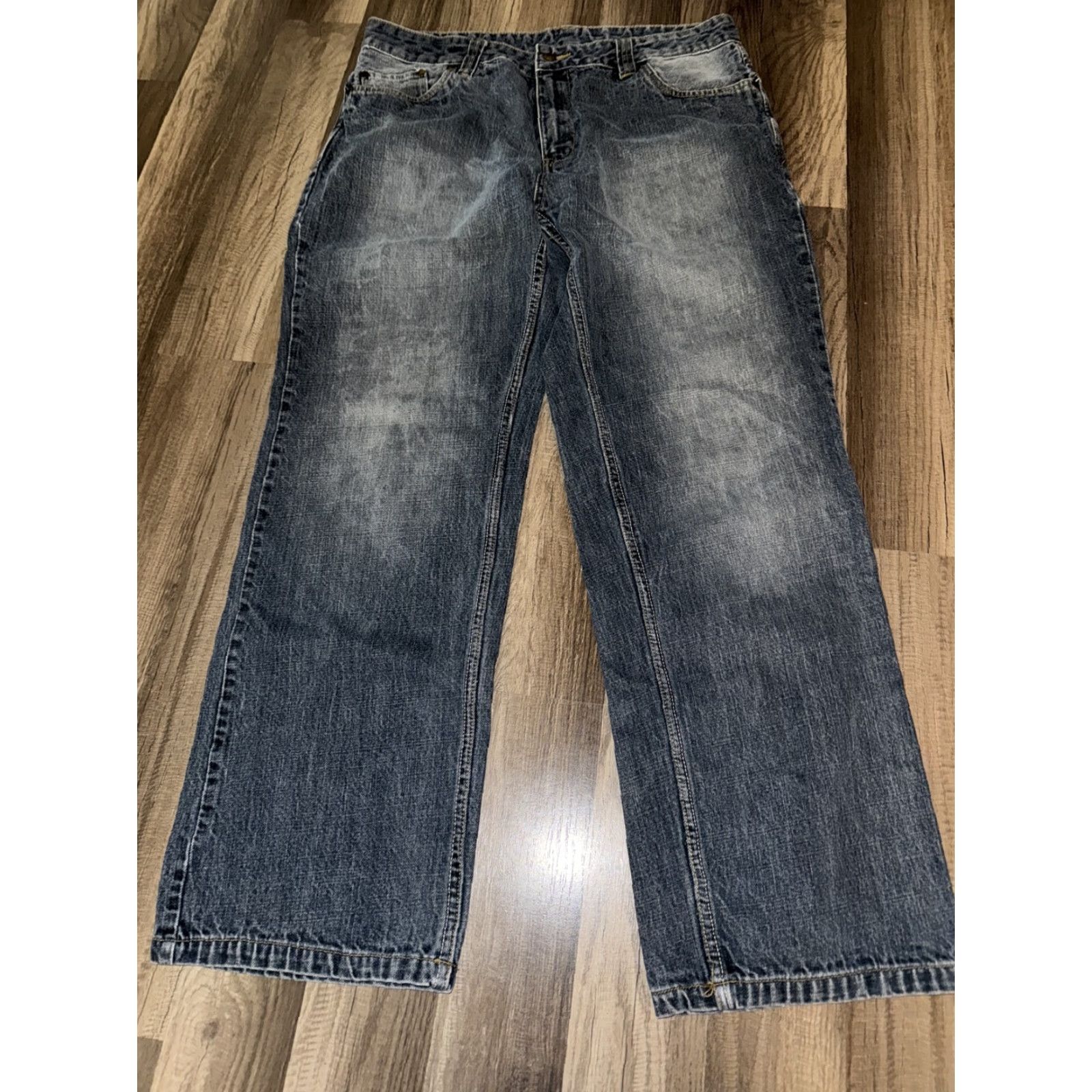 Burnside Burnside Jeans Blue 36x32 Mens Denim Straight Shirt? Size US 36 / EU 52 - 5 Thumbnail